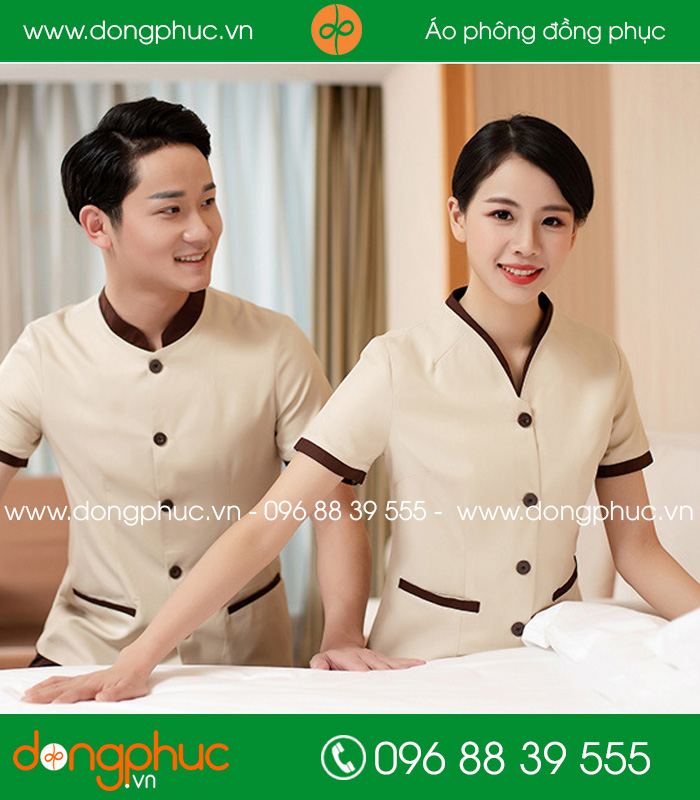 Đồng phục vệ sinh màu hồng nhạt